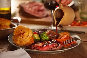 Roast dinner and gravy